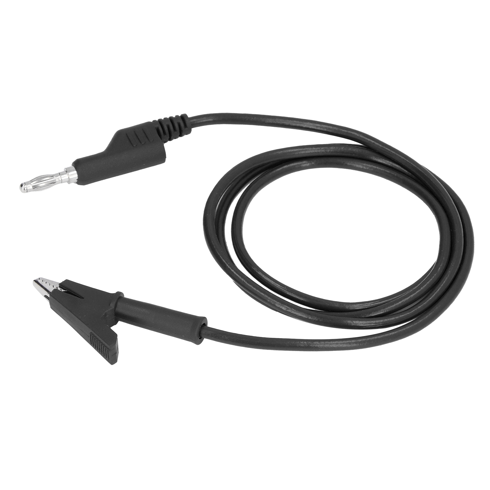 Krokodil-prüfkabel Mit 4-mm-bananensteckern (schwarz), Flexibel, Für Elektrische Messungen J.70035-1, Satz Anschlussdrähte