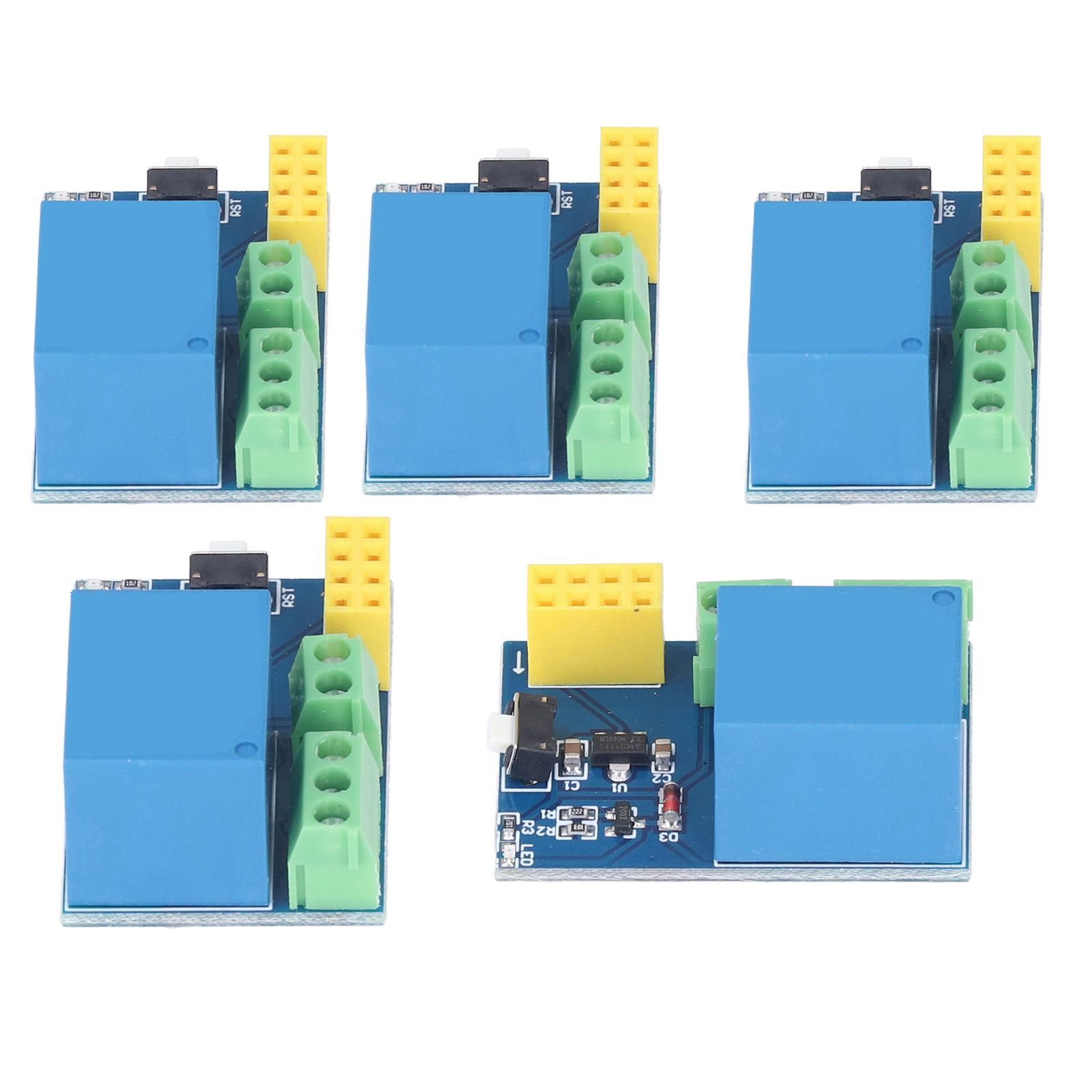 5-teiliges Wlan-relaismodul, Intelligente Relaisplatine Mit Angeschlossener Steckdose, Steuerbar Über Mobile App Für Diy-projekte