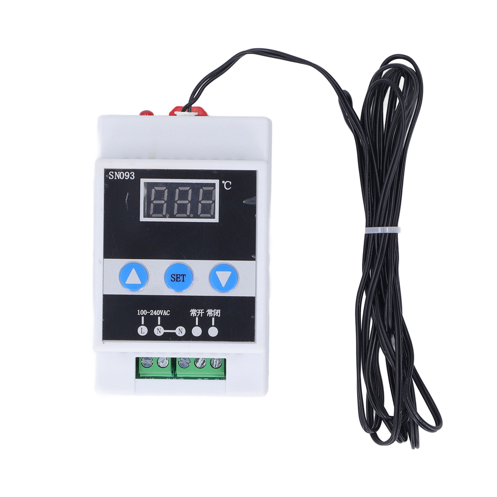 Digitales Thermostat 110-240v Fallfühler, Digitaler Temperaturregler, Isoliertes Netzteil, Einfache Installation, Kesselregler, Wasserdichter Sensor, 1 Stück.