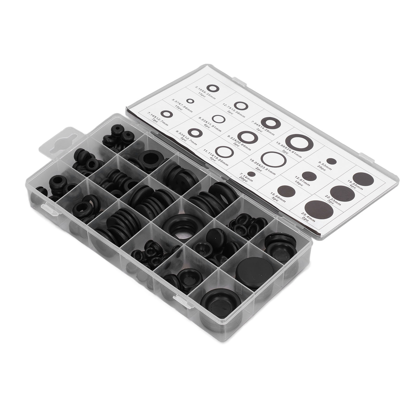Set Mit 125 Verschiedenen Gummitüllen, O-ring-dichtungen Für Kraftfahrzeuge, Runden Befestigungsringen, Ersatzteil-kombinationsset