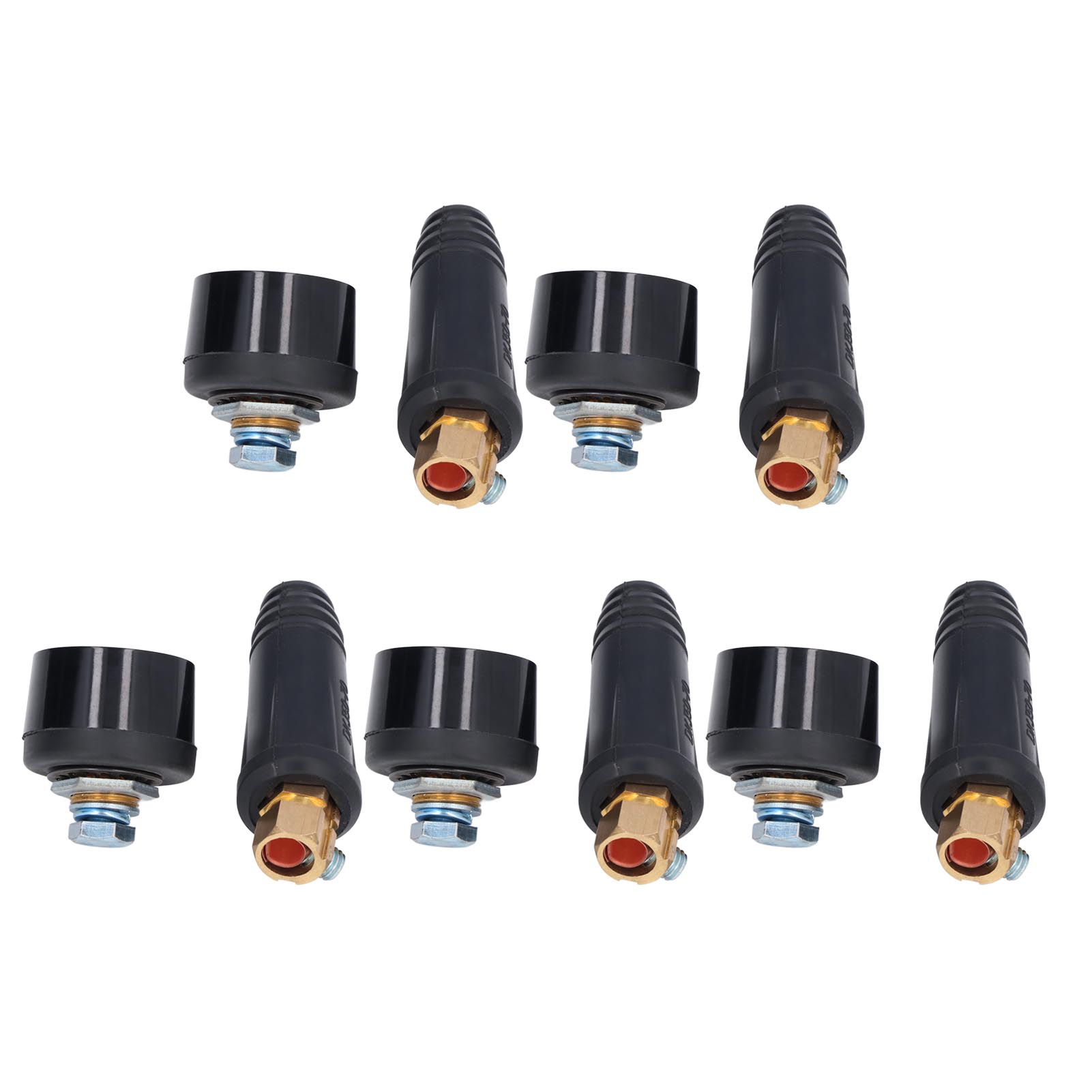 Packung Mit 5 Schnelllötverbindern, Gummi Und Messing, Europäischer Stecker Für Schweißgeräte, Wasserdichte Und Robuste Verbindung.