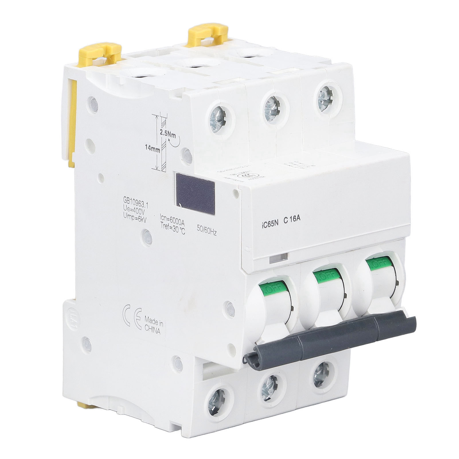Modularer 3-poliger Din-schienen-leistungsschalter 400 V 16 A Mit Niederspannungs-überlastschutzschalter