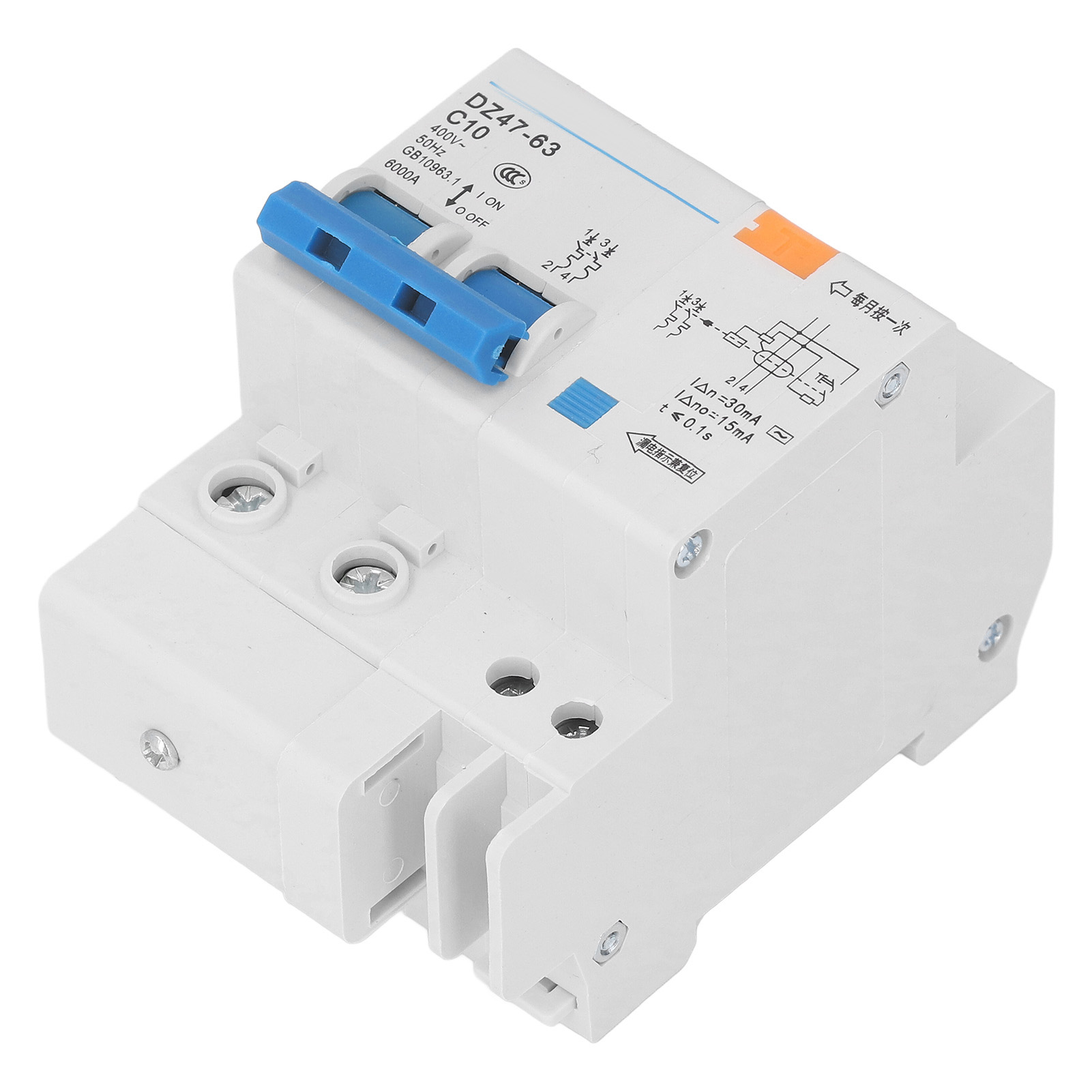 Modularer 2p 10a Leitungsschutzschalter, Din-schiene, 400v Überstromschutz, Schaltgerät Für Die Elektrische Gebäudeinstallation.