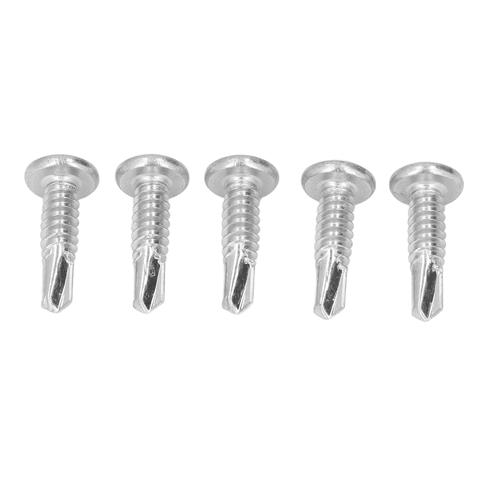 50 Selbstbohrende Holzschrauben, Verzinkter Kohlenstoffstahl, 4,8 X 19 Mm Rundkopf Mit Kreuzschlitz, Ideal Für Heimwerkerprojekte