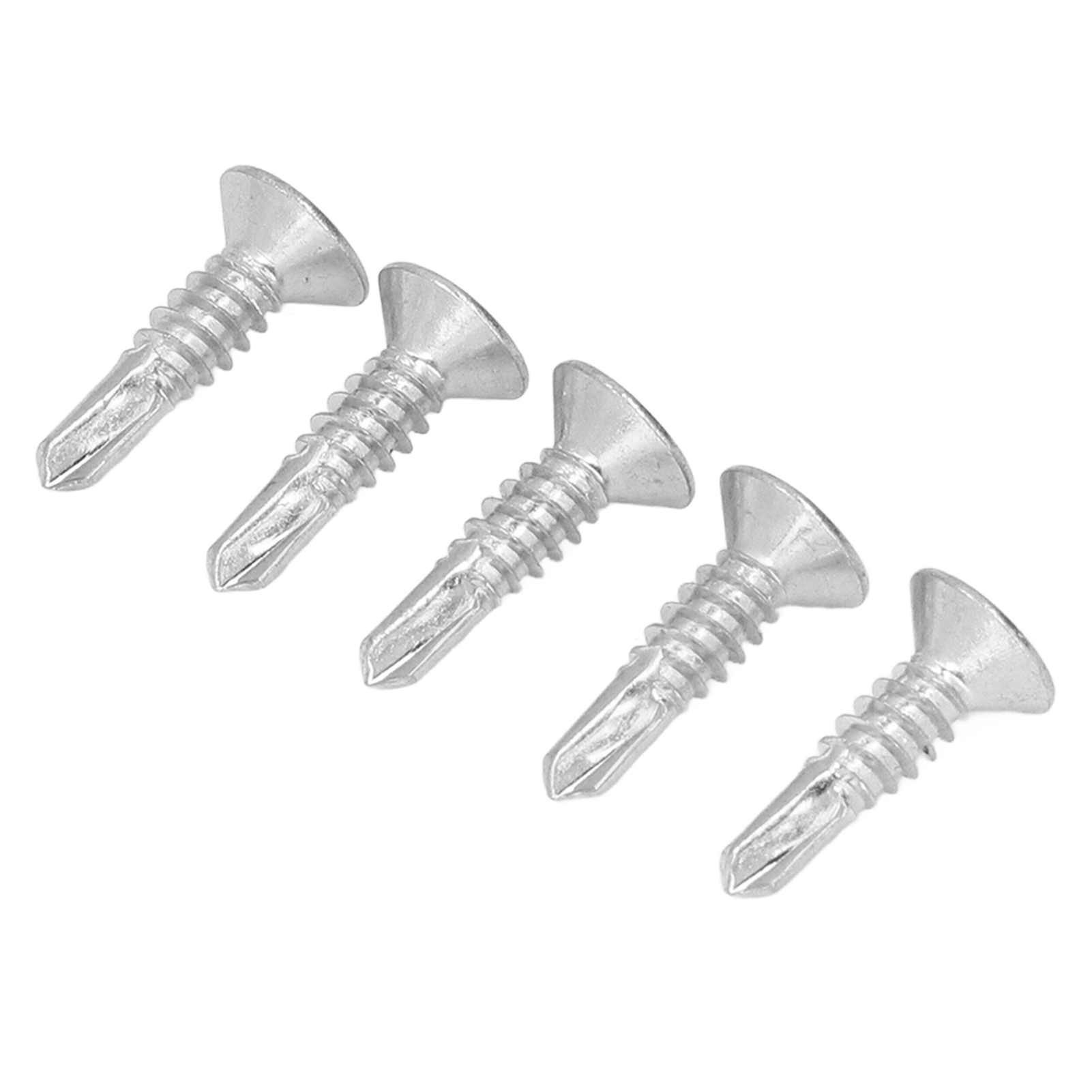 50 Selbstbohrende Holzschrauben, Verzinkt, Aus Kohlenstoffstahl, Senkkopf, 4,8 X 19 Mm Kreuzschlitz, Ideal Für Heimwerkerprojekte