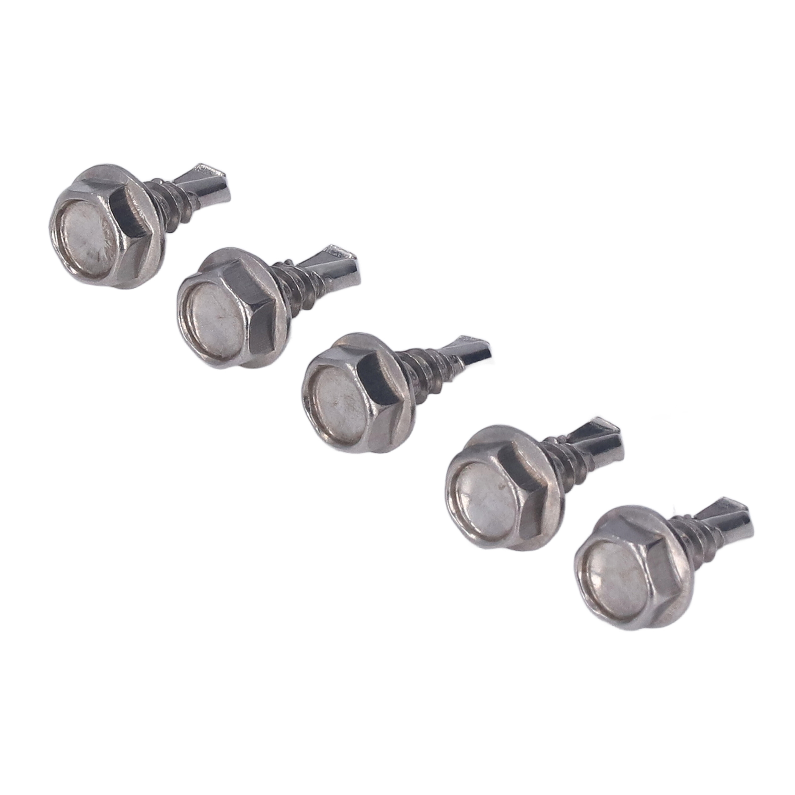 Sechskant-selbstbohrschrauben Mit Unterlegscheiben Aus Edelstahl 4,8 X 13 Mm, Packung Mit 50 Stück, Befestigungsset Aus Edelstahl.