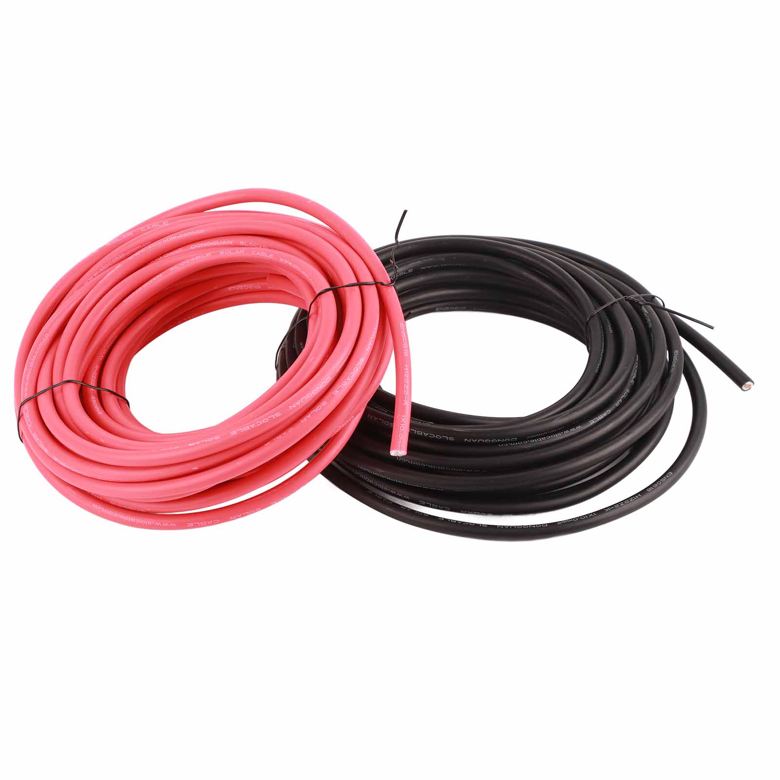 10mm² 20m (2x10m) Solarkabel Mit Xlpe-mantel, Doppelt Isoliertem Verzinntem Kupfer, Temperaturbeständig, 65,6ft Pv-kabel Für Solarmodule.