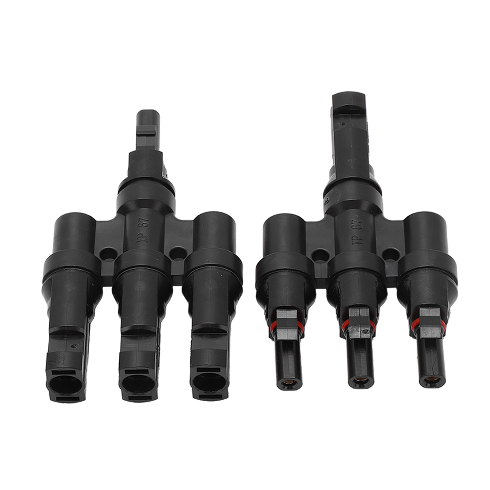 Zweiteiliger Photovoltaik-stecker, 1 Stecker Auf 3 Buchsen Und 1 Buchse Auf 3 Stecker, 50 A Nennstrom, Dc 1500 V Solarstecker, Ip67 Wasserdicht