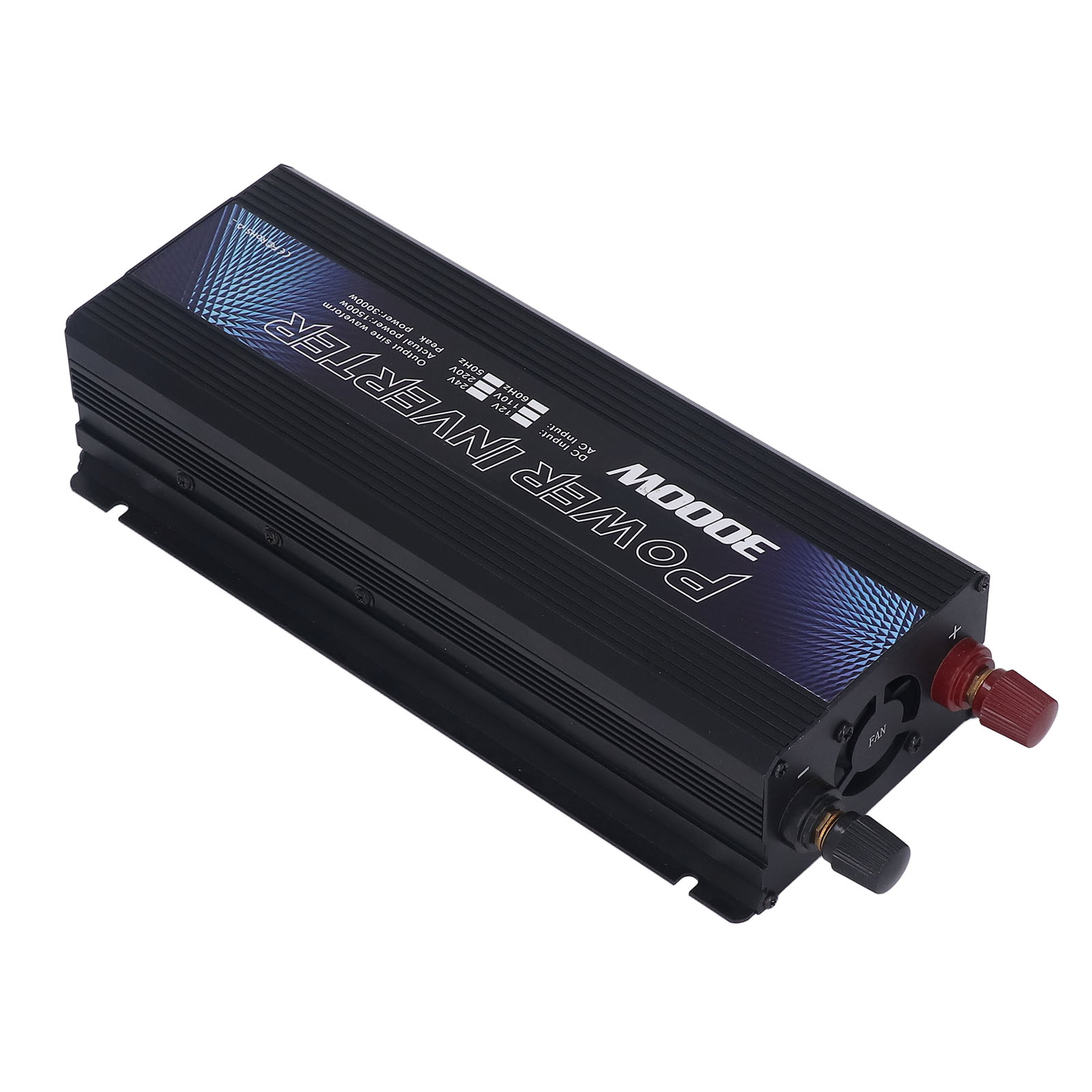 3000-w-sinus-wechselrichter (12 V Auf 110 V) Mit Usb-anschluss Und Lüfter, Schwarz, 60 Hz