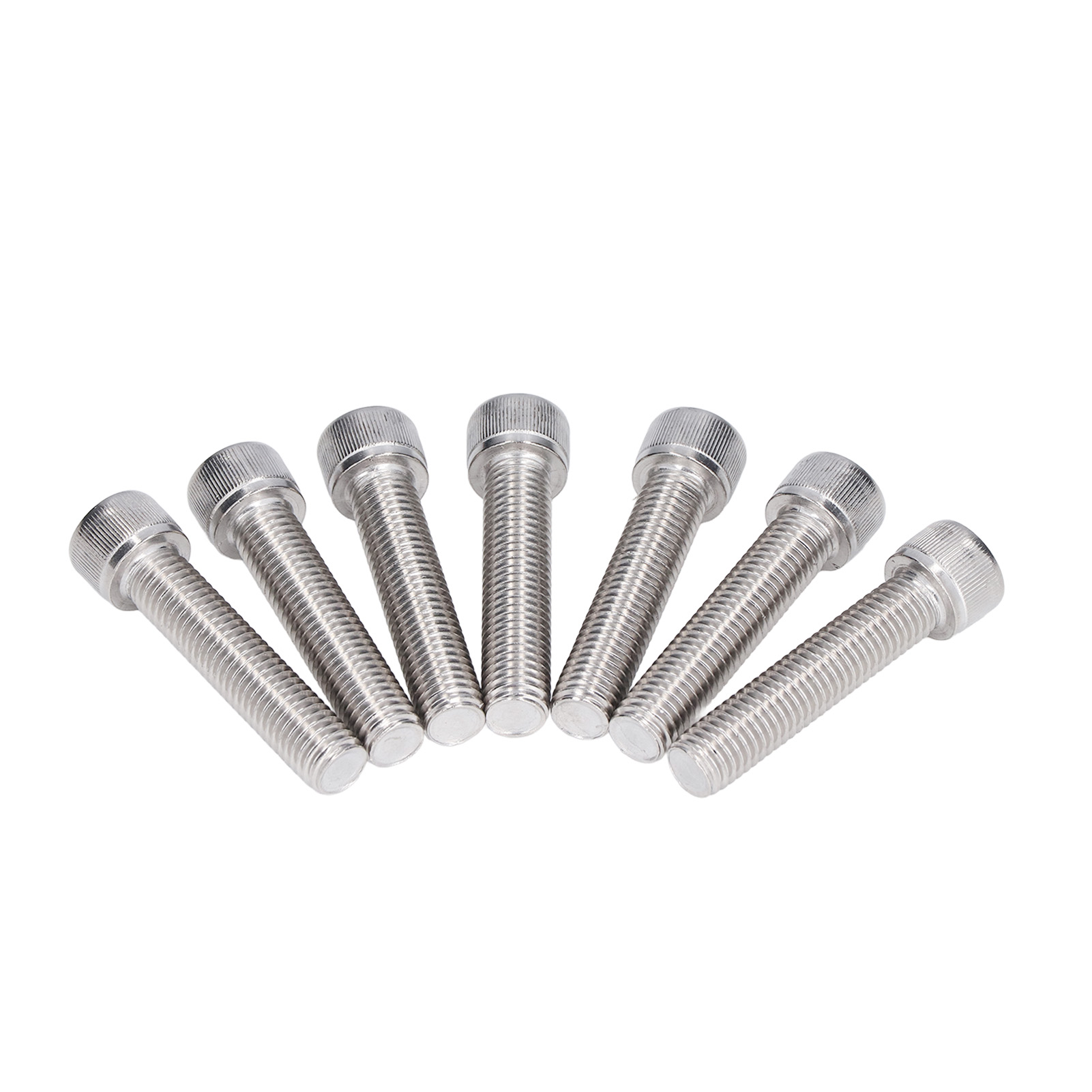 Packung Mit 20 Innensechskant-zylinderkopfschrauben, Grobgewinde, Edelstahl A2-70, M12x1,75 Din 912, Länge 55 Mm.