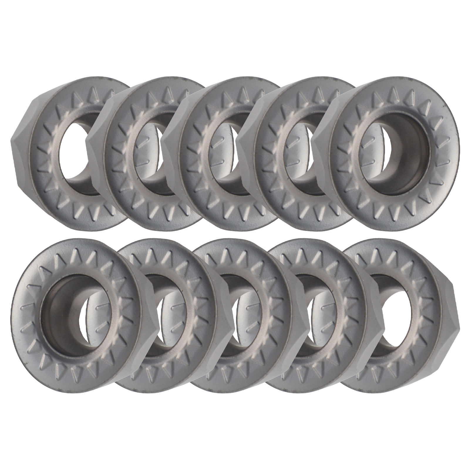 Satz Von 10 Runden Hartmetall-dreheinsätzen Rpmt1204moejs, Cnc-schneidwerkzeuge Zum Drehen, Fräsen Und Bohren, Präzisionssatz.