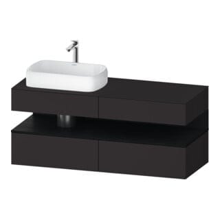 Duravit Waschtischunterschrank Qatego 140x55x60cm, E sw/gra m, Pl, B l, B