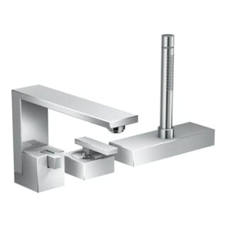 hansgrohe 3-Loch-Bidet-Einhebelmischer Axor Edge A 210mm, WR-Mont., Diamantschl., chr