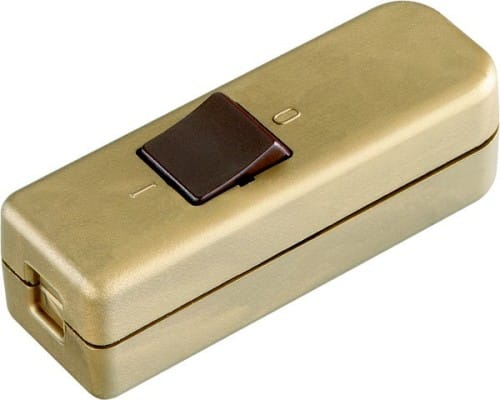 Bachmann Schnur-Zwischenschalter gold/braun 924.050
