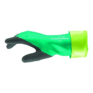 Ansell Chemiehandschuh AlphaTec 58-735 Gr.9 grün EN 388,EN 374 Kat.III