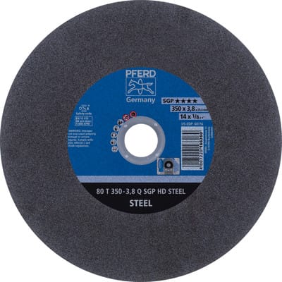 PFERD TOOLS Stationäre Trennscheibe T 350x3,8x25,4 mm "mittelhart" HD STEEL für Stahl 80m/s