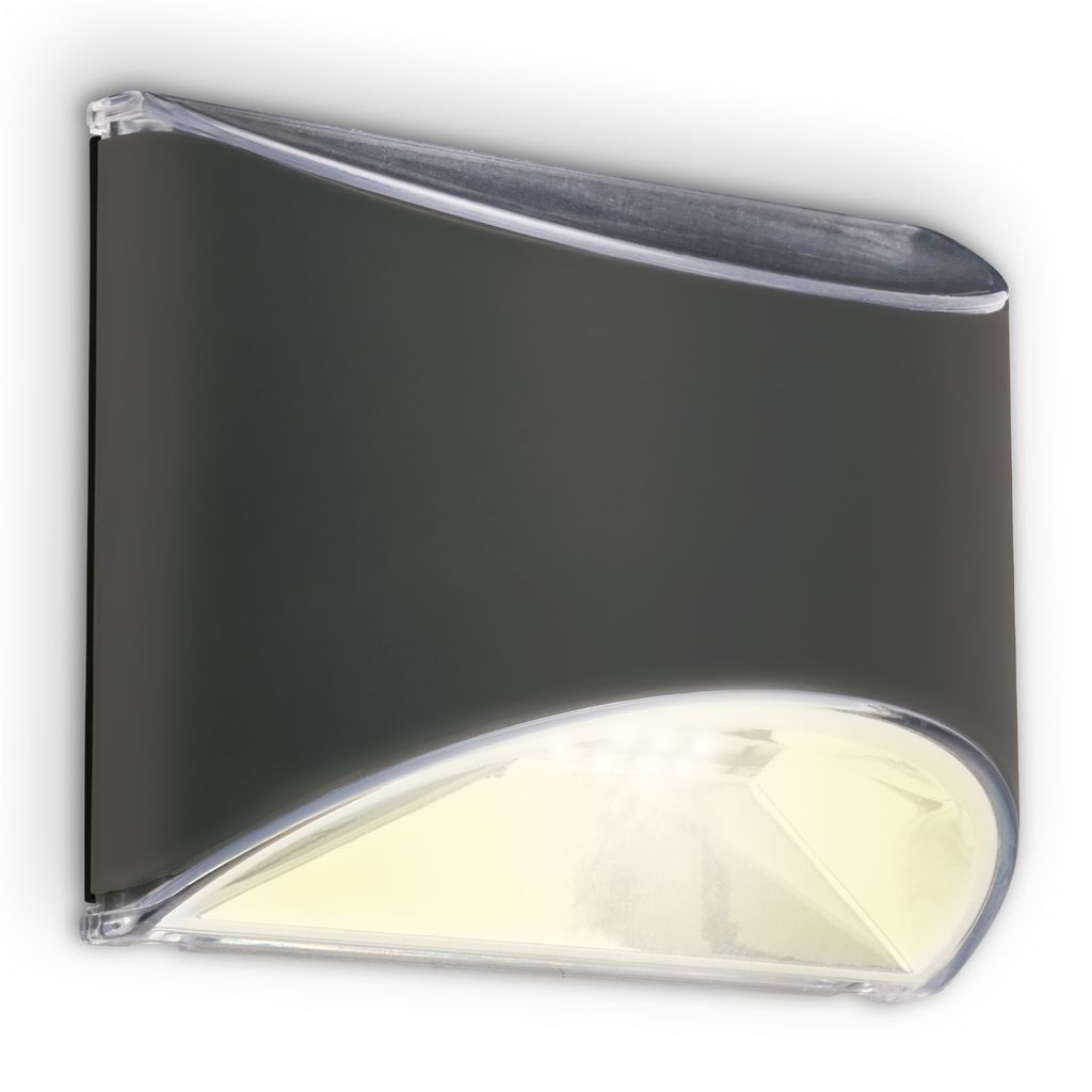 2 Pack Led Solar Wall Light, Anthracite, 4xled