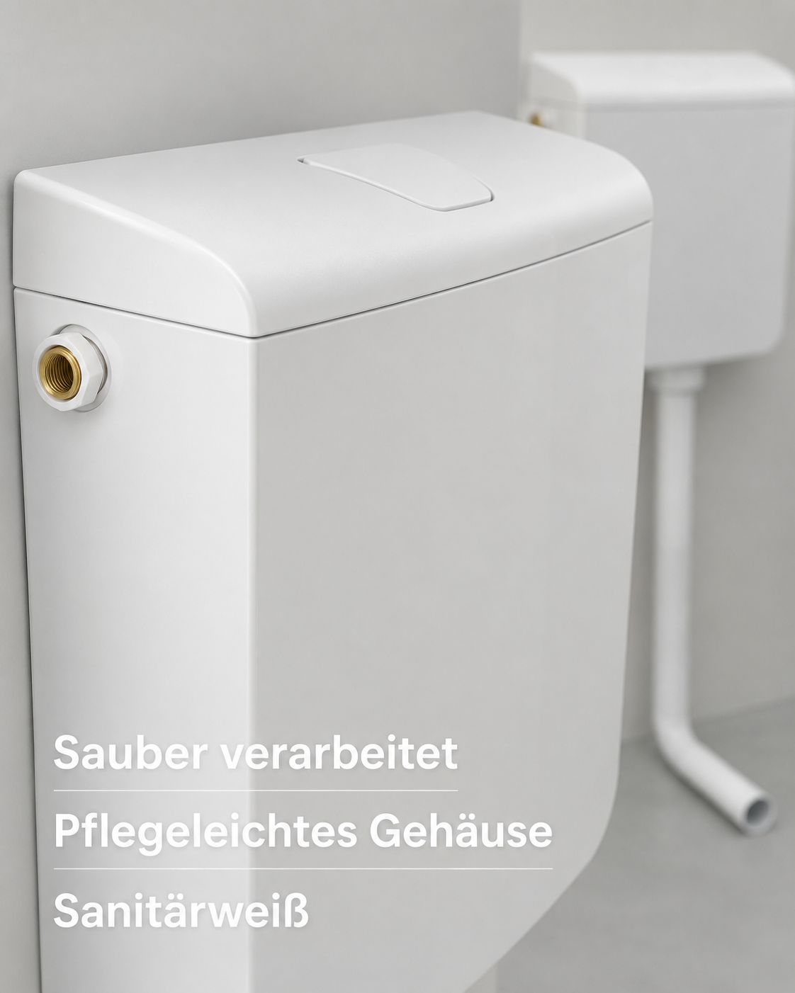 Badfabrik24 Universal Aufputz-spülkasten Mit Spülstopp, 6/9 L, Weiß