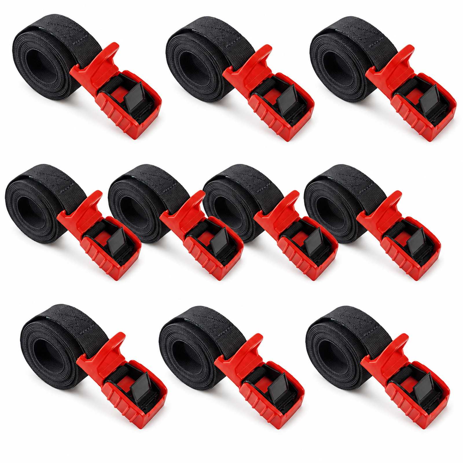 10 X Spanngurt Zurrgurt Klemmschloss Mit Gummischutzkappe1 Tlg 2 M X 2,5 Cm 500 Kg