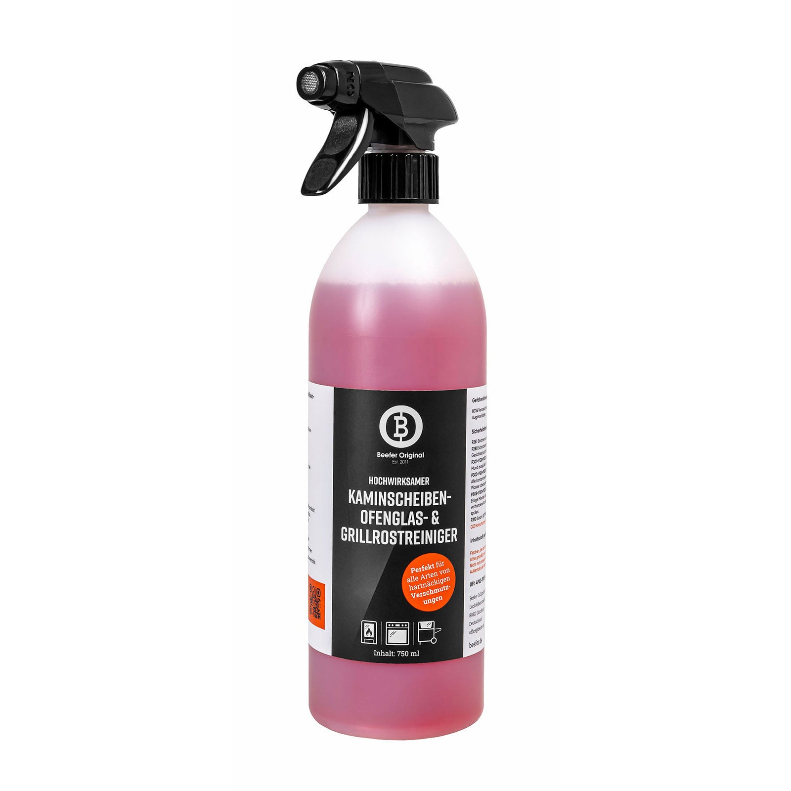 Beefer Kaminscheiben-, Ofenglas- Und Grillrostreiniger 750 Ml - 10100004