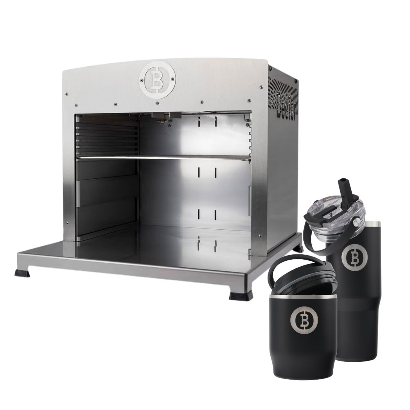 Beefer Twin Pro De/at 50 Mbar Propan Ohne Trennwand 800°c Oberhitzegrill Mit Thermobecher & Thermobehälter Im Set - 1130001-set1