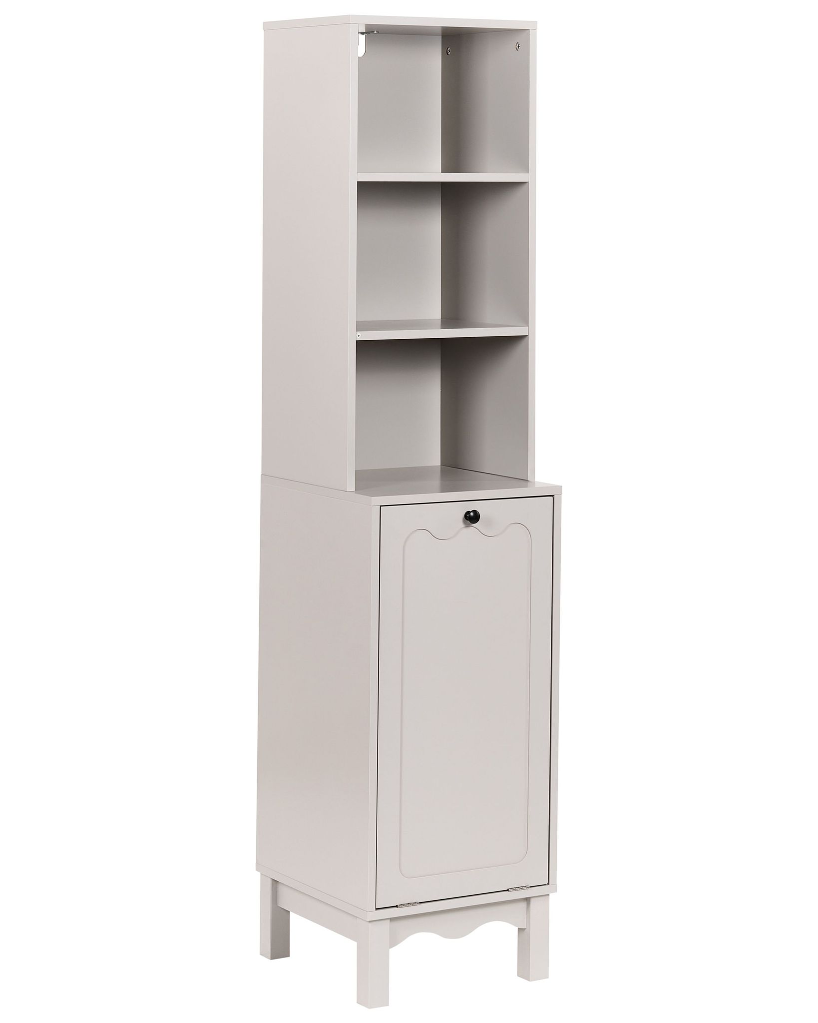 Badezimmerschrank Penon 38 Cm Mit Wäschekorb Hellbeige