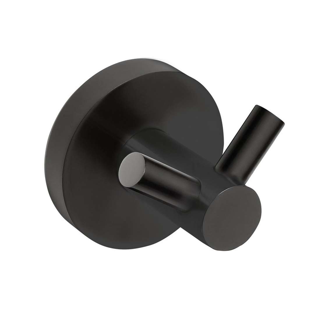 Sapho X-round - Wandhaken Mit Zwei Haken, Schwarz Xr202b