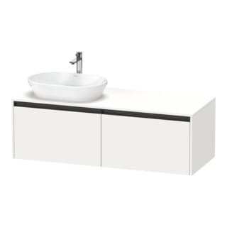 Duravit Waschtischunterschrank Ketho.2 140x55cm, B li, we. matt, 2 Ausz., wandhängend