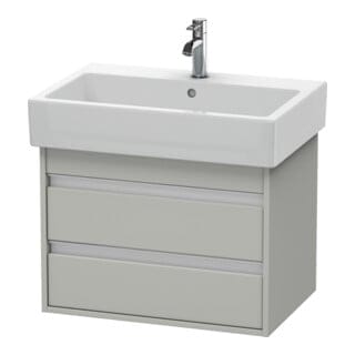 Duravit Waschtischunterschrank Ketho 65x44cm, betongr ma, 2 Schubk., wandhängend