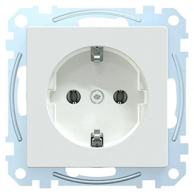 Merten SCHUKO-Steckdose aws/gl mit Steckklemme MEG2301-0325