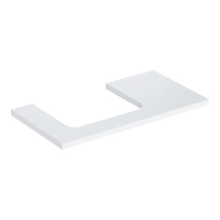 Geberit Waschtisch-Platte One 90x3x47cm, w/lack. hochgl., Ausschn li