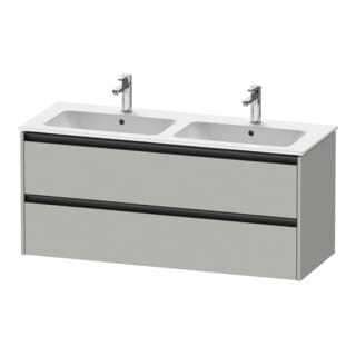 Duravit Waschtischunterschrank Ketho.2 128x48x55cm, 2 Schub., wandhängend, betongr ma