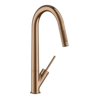 hansgrohe Spültisch-Einhebelmischer 270 Axor Starck mit Ausziehbrause, brushed red gold