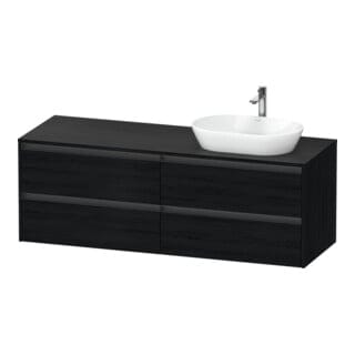 Duravit Waschtischunterschrank Ketho.2 160x55cm, B re, Ei sw, 4 Schub., wandhängend