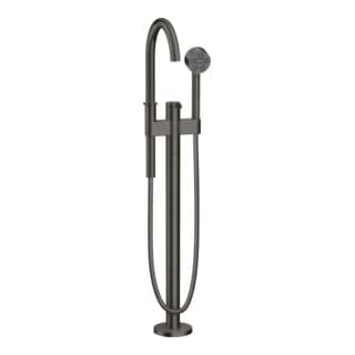 hansgrohe Wannen-Einhebelmischer Axor One Ausl. 220mm, bodensteh., brush. bla vc