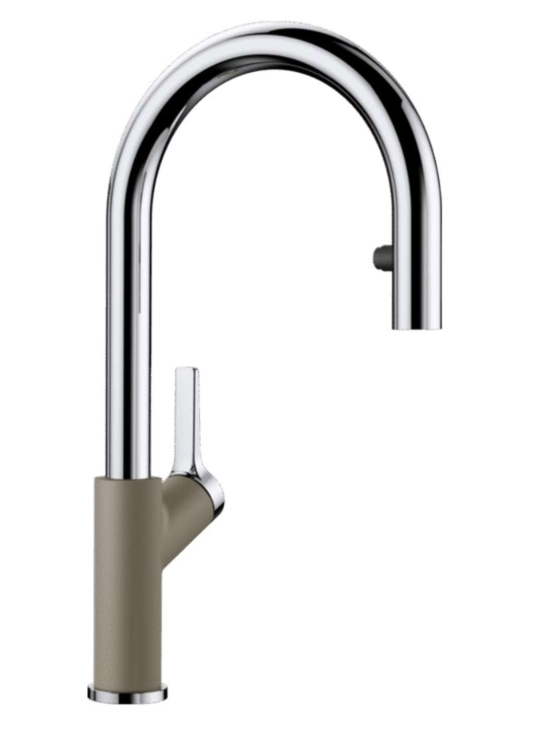 Blanco Carena S - Küchenarmatur, Mit Ausziehbarer Brause, Tartufo/chrom 521376