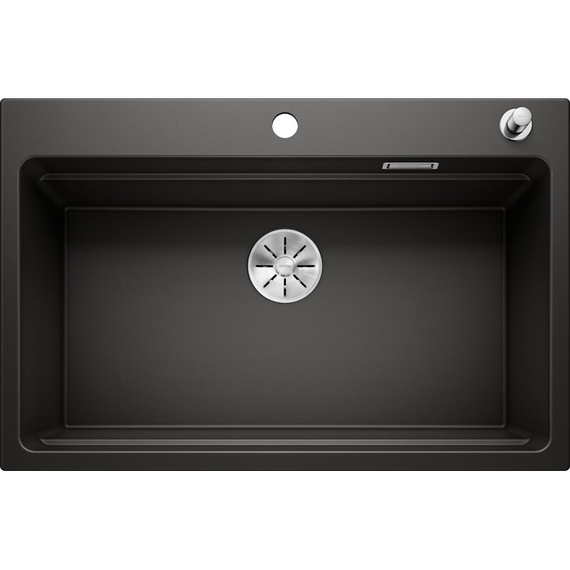 Blanco Etagon 8 - Silgranitspüle, 78x51 Cm, Mit Ablaufsystembedienung Und Zubehör, Schwarz 525892