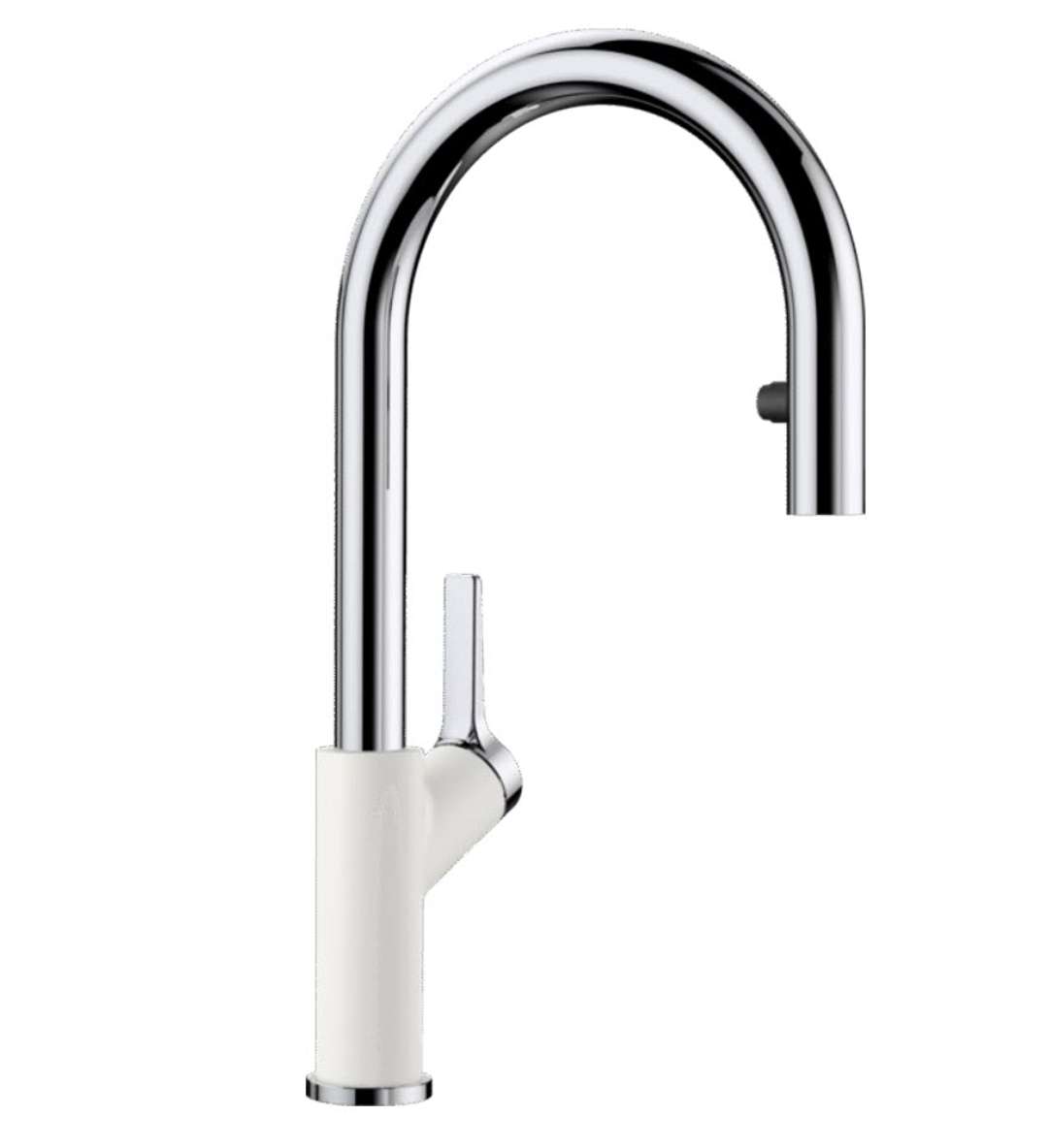 Blanco Carena S - Küchenarmatur, Mit Ausziehbarer Brause, Weiß/chrom 521368