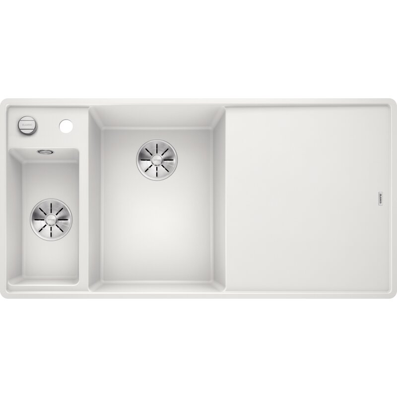 Blanco Axia Iii 6 - Silgranitspüle, 99x50 Cm, Mit Ablaufbedienung Und Zubehör, Infino, Weiß 524672