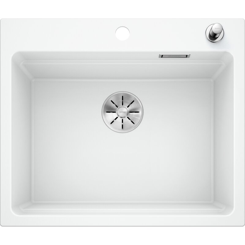 Blanco Etagon 6 - Silgranitspüle, 60x51 Cm, Mit Ablaufbedienung Und Zubehör, Infino, Weiß 524533