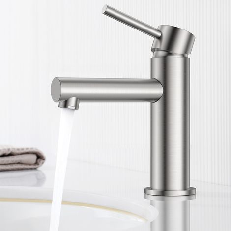 Cecipa Robinet De Lavabo Bross茅 M, Mitigeur De Lavabo De Salle De Bain, Hauteur 174 Mm, Robinet De Lavabo Eau Chaude Et Froide