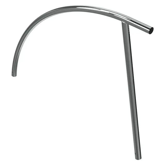 Schake Anlehnbügel aus Edelstahl V2A Ø48mm, Gesamtbreite: ca 1400mm Höhe Überflur: ca. 850mm geschliffen