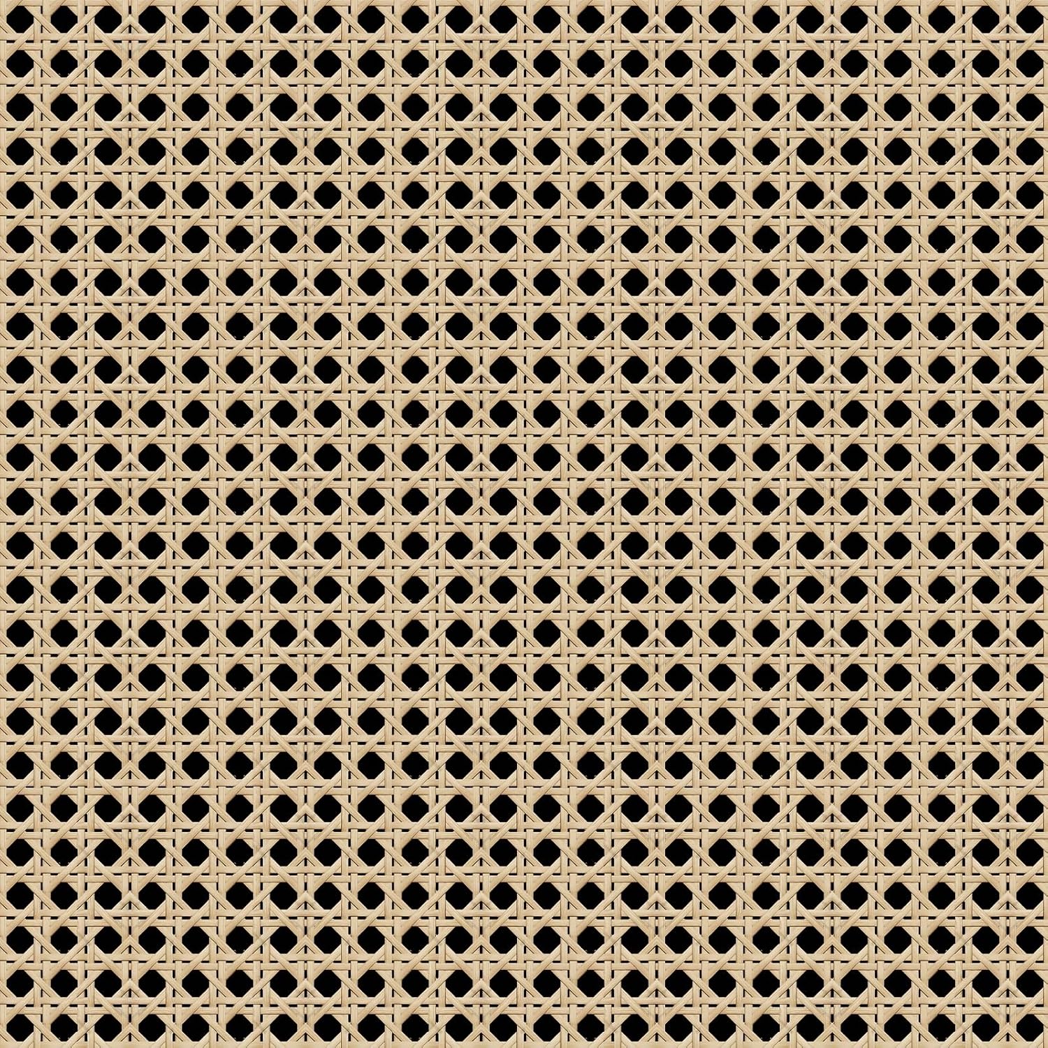 Selbstklebende Tapete, Beigefarbenes Rattan- Und Schwarzes Gittermuster, Dicker Kleber, 44 X 500 Cm, Abnehmbare, Gewebte Rattan-imitation Zur Wandrenovierung