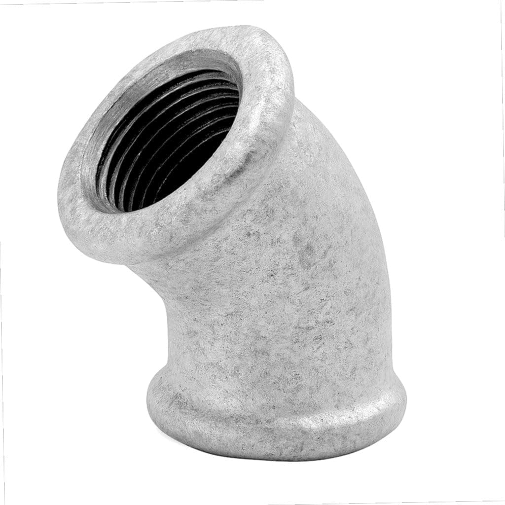 45°-bogen – Verzinktes Gusseisen – F/f – 1/2" – 15 X 21 Mm