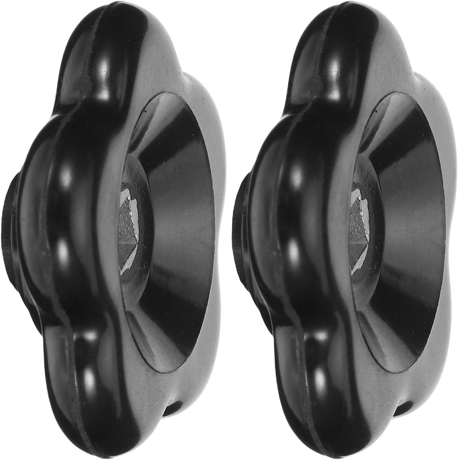Set Mit 2 Schwarzen Bakelitgriffen (60 Mm) Mit 7x7 Mm Vierkantloch Für Außenventile, Leichtgängig Und Verschleißfest, Für Außenwasserhähne