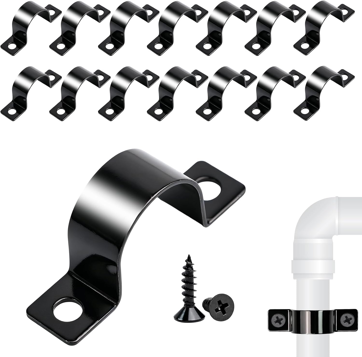 30er-pack Kabelbinder – Metall-kabelbinder – 25 Mm – Befestigungszubehör Für Doppelstabzäune – U-förmige Kabelbinder Mit Zwei Löchern