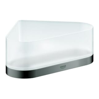 Grohe Eck-Glasablage Selection hard graphite, mit Halterung