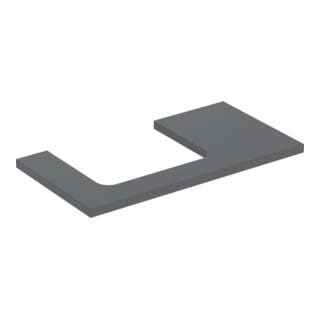 Geberit Waschtisch-Platte One 90x3x47cm, lava/lackiert ma, Ausschn li