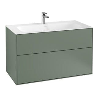 V&B Waschtischunterschrank Finion 99,6x59,1x49,8cm, Olive Matt Lacquer