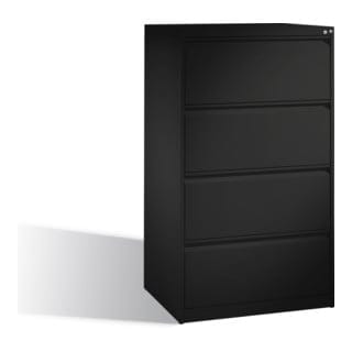 C+P Hängeregistraturschrank Acurado DIN A4, 4 Schubladen, zweibahnig Schwarzgrau
